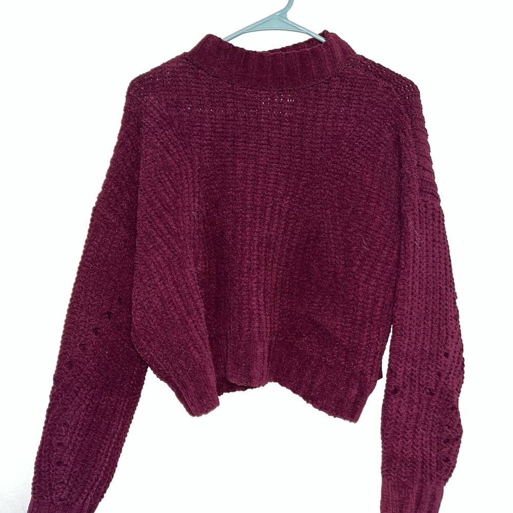 Hollister Red Cowl Neck Sweater with Cozy Knit